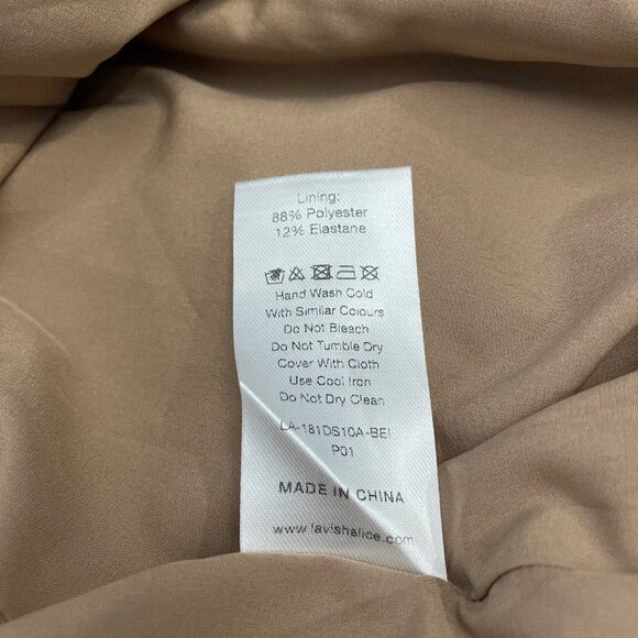 Lavish Alice Cocktail Dress, Cream/Tan/Nude, Womens Size XL NWT - Picture 4 of 4